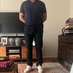 rag & bone Men's Deep Indigo Slim Jeans 32 W 34 L Fit 2, Slim Leg